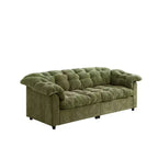 Grand canapé deux places moderne en chenille de 239 cm, Canapé moelleux rembourré pour salon, chambre, bureau ou appartement - Panipeachy