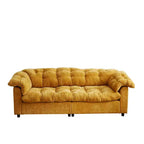 Grand canapé deux places moderne en chenille de 239 cm, Canapé moelleux rembourré pour salon, chambre, bureau ou appartement - Panipeachy