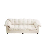 Grand canapé deux places moderne en chenille de 239 cm, Canapé moelleux rembourré pour salon, chambre, bureau ou appartement - Panipeachy