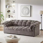 Grand canapé deux places moderne en chenille de 239 cm, Canapé moelleux rembourré pour salon, chambre, bureau ou appartement - Panipeachy
