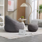 Fauteuil Poire TUYOHW avec Repose-pieds Rembourré, Fauteuil de Sol en Mousse capitonnée pour une Relaxation Totale, Ensemble Fauteuil Canapé Confortable pour Salon, Chambre