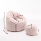 Fauteuil Poire TUYOHW avec Repose-pieds Rembourré, Fauteuil de Sol en Mousse capitonnée pour une Relaxation Totale, Ensemble Fauteuil Canapé Confortable pour Salon, Chambre