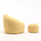 Fauteuil Poire TUYOHW avec Repose-pieds Rembourré, Fauteuil de Sol en Mousse capitonnée pour une Relaxation Totale, Ensemble Fauteuil Canapé Confortable pour Salon, Chambre