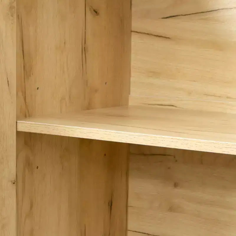 TUYOHW 43.3 Buffet moderne en bois, armoire de rangement avec 2 portes, 2 tiroirs, étagère amovible, meuble de service finition chêne pour salle à manger, salon