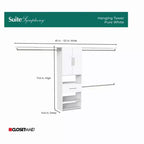 Tour suspendue Suite Symphony de 63,5 cm avec 2 tablettes supérieures, 1 tiroir moderne, une paire de portes modernes et un kit de tablettes à chaussures - ClosetMaid