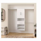 Tour suspendue Suite Symphony de 63,5 cm avec 2 tablettes supérieures, 1 tiroir moderne, une paire de portes modernes et un kit de tablettes à chaussures - ClosetMaid