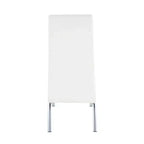 Chaise d'appoint Royal Hampton en métal tapissée de polyuréthane, lot de deux, blanc et argent