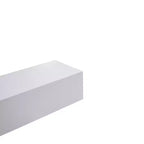 17.72 Étagère flottante blanche en bois avec supports invisibles, parfaite pour la décoration de salle de bain/chambre/cuisine ou pour exposer livres/plantes, installation facile.
