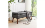 Banc de rangement rectangulaire, pouf rembourré pour salon, couloir, chambre à coucher, entrée, bout de lit,