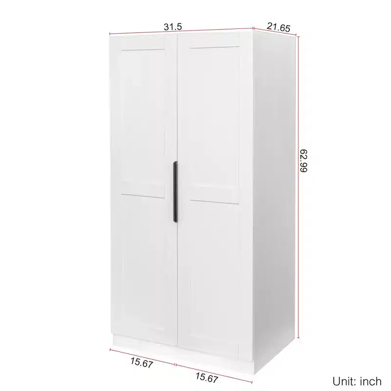Garde-manger de cuisine de 160 cm, buffet autonome avec portes et étagères pour salon et salle à manger