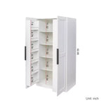 Garde-manger de cuisine de 160 cm, buffet autonome avec portes et étagères pour salon et salle à manger