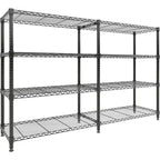 5-Tier Heavy Duty Metal Wire Storage Rack, Adjustable Shelving Unit for Kitchen Pantry, Garage, and Commercial Use, Wide Freestanding Organizer