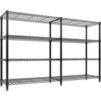 Étagère de rangement en fil métallique robuste à 5 niveaux, unité de rayonnage réglable pour garde-manger de cuisine, garage et usage commercial, organisateur autoportant large