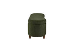 TUYOHW Banc de lit ottoman en boucle en peluche 48 avec rangement et pieds en bois, banc d'appoint pour salon et chambre à coucher, capacité de 400 lb
