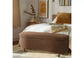 TUYOHW Banc de lit ottoman en boucle en peluche 48 avec rangement et pieds en bois, banc d'appoint pour salon et chambre à coucher, capacité de 400 lb