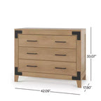 Commode 3 tiroirs Child Craft Lucas pour chambre de bébé ou d'enfant, grand espace de rangement, kit anti-basculement inclus pour éviter le renversement, finition non toxique et sans danger pour bébé
