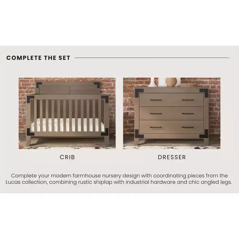 Commode 3 tiroirs Child Craft Lucas pour chambre de bébé ou d'enfant, grand espace de rangement, kit anti-basculement inclus pour éviter le renversement, finition non toxique et sans danger pour bébé