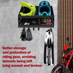 Porte-casque mural, support double casque en aluminium avec crochets pour suspendre des vêtements, organisateur de rangement pour casque pour garage et atelier