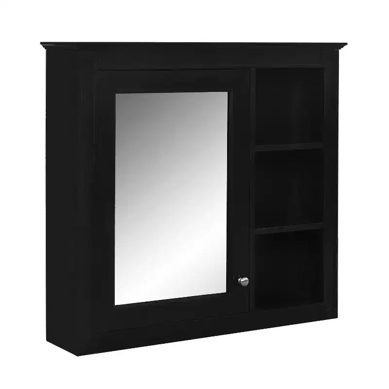 Meuble-lavabo de salle de bain de 76 cm avec lavabo, meuble de rangement de salle de bain avec tiroirs et miroir, armoire de toilette avec miroir