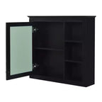 Meuble-lavabo de salle de bain de 76 cm avec lavabo, meuble de rangement de salle de bain avec tiroirs et miroir, armoire de toilette avec miroir