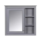 Meuble-lavabo de salle de bain de 76 cm avec lavabo, meuble de rangement de salle de bain avec tiroirs et miroir, armoire de toilette avec miroir