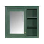 Meuble-lavabo de salle de bain de 76 cm avec lavabo, meuble de rangement de salle de bain avec tiroirs et miroir, armoire de toilette avec miroir