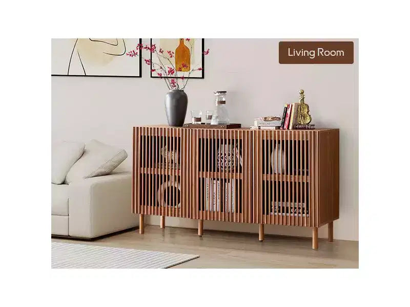 Buffet de rangement moderne Bestier avec étagères ouvertes pour salle à manger et entrée, grand organiseur de rangement pour salon