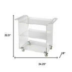 Chariot de bar roulant en acrylique transparent HomeRoots