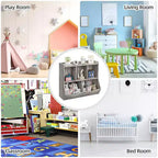 COZONY Meuble de Rangement pour Jouets Enfants, Étagère à Livres et Organisateur de Rangement avec Bacs, Bibliothèque pour Chambre d'Enfant et Salle de Jeux, Gris