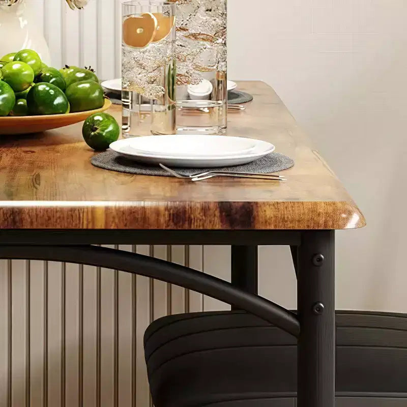 Ensemble de salle à manger 4 pièces avec table, 2 chaises et banc, table de cuisine style rétro peu encombrante pour petits espaces, cuisine, appartements