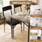 Ensemble de salle à manger 4 pièces avec table, 2 chaises et banc, table de cuisine style rétro peu encombrante pour petits espaces, cuisine, appartements