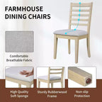 Ensemble de salle à manger MAYEERTY 7 pièces extensible, table rustique de 78" et 6 chaises
