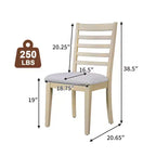 Ensemble de salle à manger MAYEERTY 7 pièces extensible, table rustique de 78" et 6 chaises