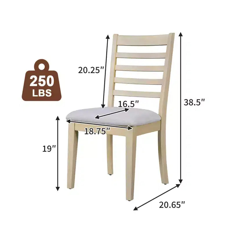 Ensemble de salle à manger MAYEERTY 7 pièces extensible, table rustique de 78" et 6 chaises