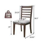 Ensemble de salle à manger MAYEERTY 7 pièces extensible, table rustique de 78" et 6 chaises