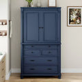 GDFStudio Elea Freestanding Tall Kitchen Pantry Cabinet with 5 Drawers, 6 Door Shelves and 2 Adjustable Shelves