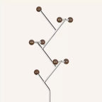 Bekrvio Porte-Manteau sur Pied avec Base en Marbre Lourd, Arbre à Manteaux en Métal Extra-Stable avec 8/9 Crochets en Bois Massif pour Vêtements, Chapeaux et Sacs