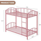 Lit superposé jumeau avec escalier, cadre de lit superposé en métal avec rambarde pour enfants et adolescents, peu encombrant pour chambres et dortoirs
