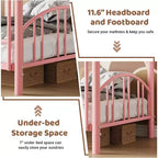 Lit superposé jumeau avec escalier, cadre de lit superposé en métal avec rambarde pour enfants et adolescents, peu encombrant pour chambres et dortoirs