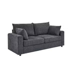 Canapé moderne Zeus & Ruta 78 avec revêtement rembourré, coussins profonds et oreillers amovibles pour salons