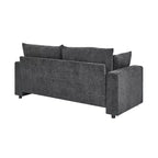 Canapé moderne Zeus & Ruta 78 avec revêtement rembourré, coussins profonds et oreillers amovibles pour salons