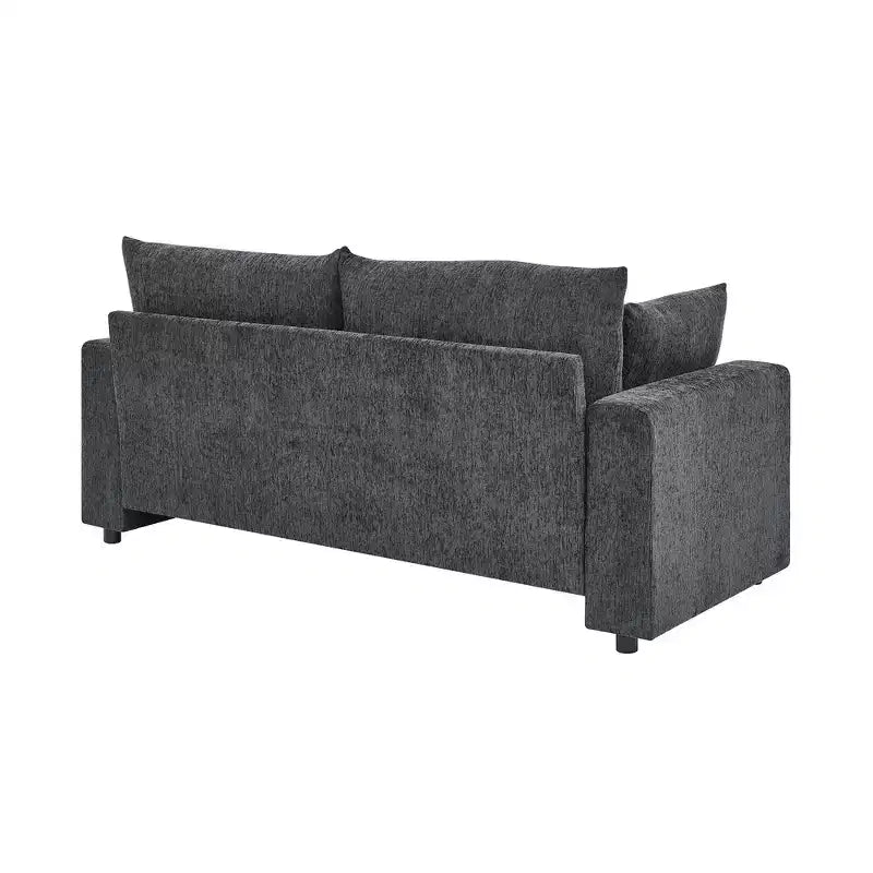 Canapé moderne Zeus & Ruta 78 avec revêtement rembourré, coussins profonds et oreillers amovibles pour salons