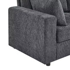 Canapé moderne Zeus & Ruta 78 avec revêtement rembourré, coussins profonds et oreillers amovibles pour salons