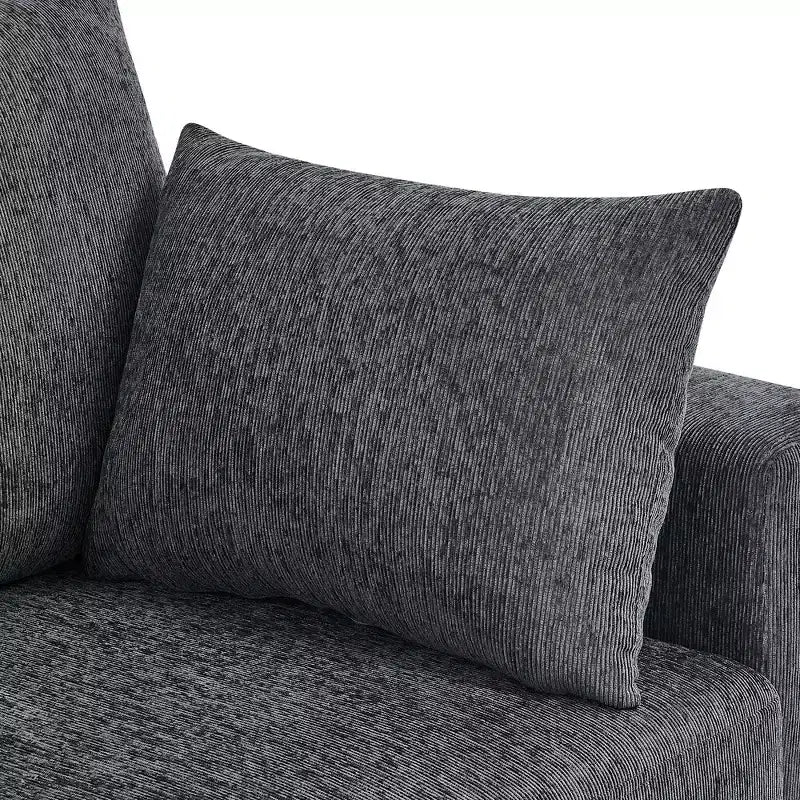 Canapé moderne Zeus & Ruta 78 avec revêtement rembourré, coussins profonds et oreillers amovibles pour salons