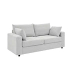 Canapé moderne Zeus & Ruta 78 avec revêtement rembourré, coussins profonds et oreillers amovibles pour salons