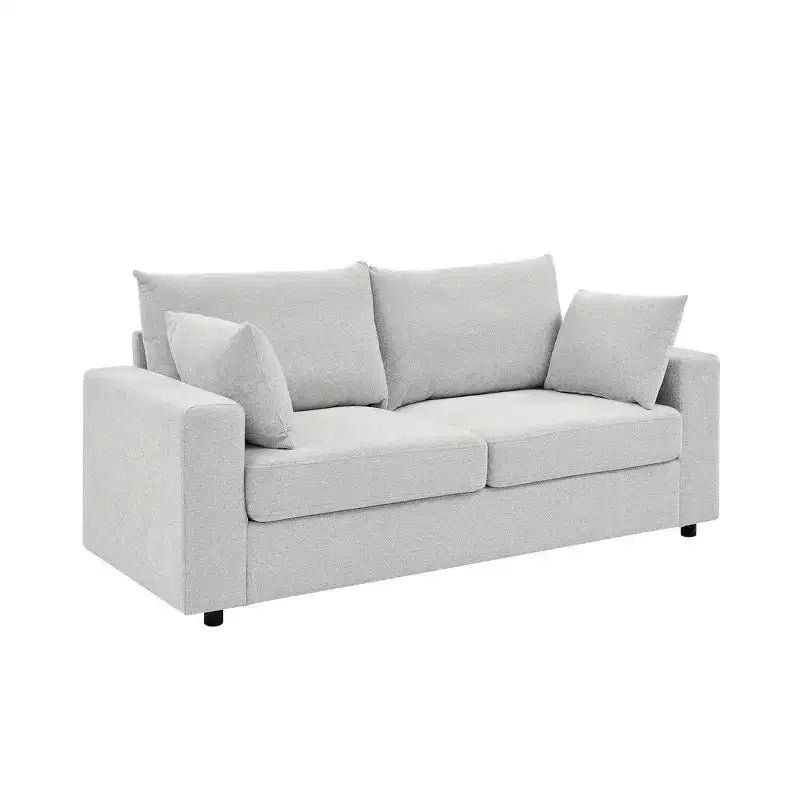 Canapé moderne Zeus & Ruta 78 avec revêtement rembourré, coussins profonds et oreillers amovibles pour salons