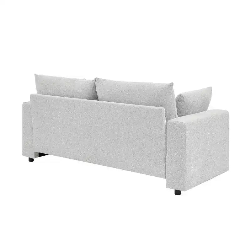 Canapé moderne Zeus & Ruta 78 avec revêtement rembourré, coussins profonds et oreillers amovibles pour salons
