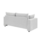 Canapé moderne Zeus & Ruta 78 avec revêtement rembourré, coussins profonds et oreillers amovibles pour salons