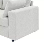 Canapé moderne Zeus & Ruta 78 avec revêtement rembourré, coussins profonds et oreillers amovibles pour salons