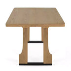 Table à manger rectangulaire de 160 cm, style moderne du milieu du siècle, table de cuisine de ferme pour 6 personnes, table de salle à manger de ferme - Panipeachy